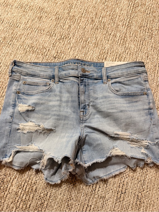 American Eagle Outfitters Pants - American Eagle Outfitters Light Blue Distressed Denim Shorts